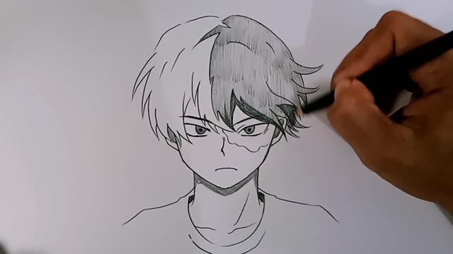 Drawing anime for beginners || Shoto Todoroki