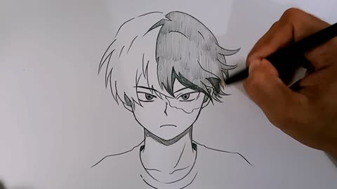 Drawing anime for beginners || Shoto Todoroki