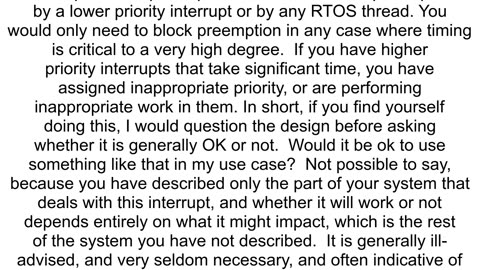 Is Locking Interrupts Within an ISR Allowed