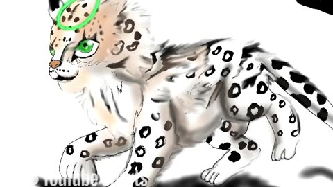 Oc speedpaint celestial snow leopard titan