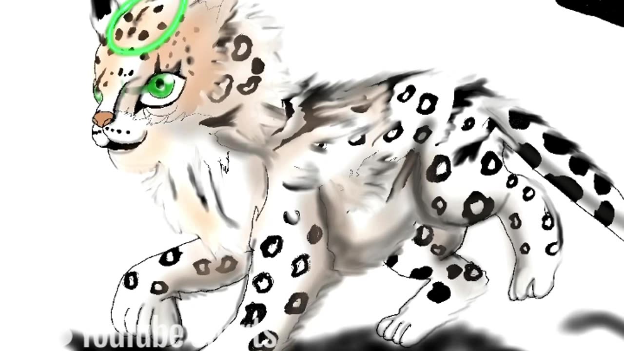 Oc speedpaint celestial snow leopard titan