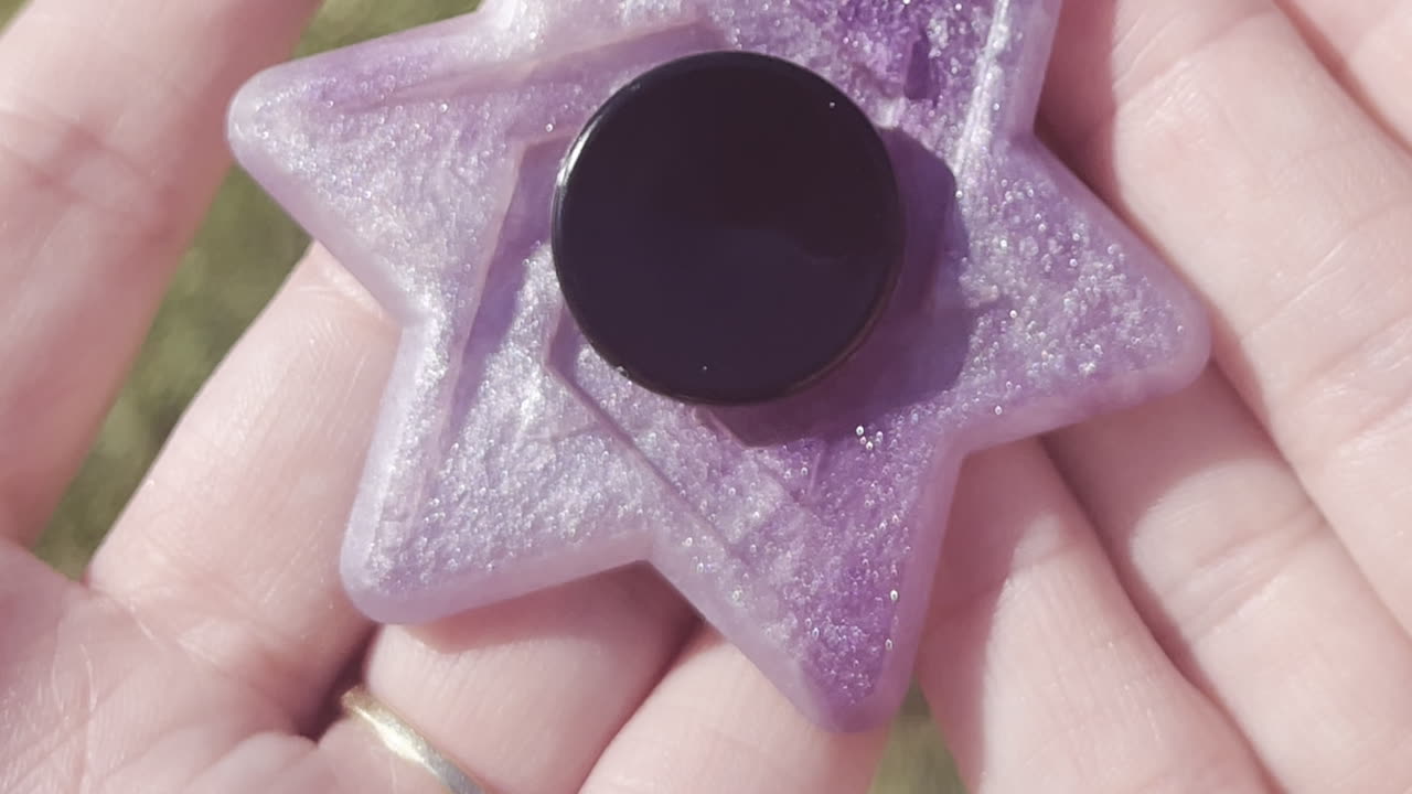 Purple Star Resin Fidget Spinner