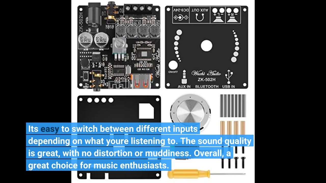 Moukey 2 Channel #Amplifier for Stereo Audio Speakers-Overview