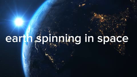 Earth spinning in space