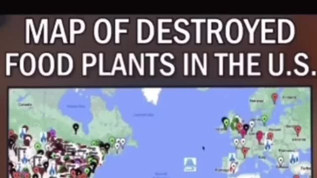 MAPA DE FABRICAS DE ALIMENTOS DESTRUIDAS EN EEUU EN 2022