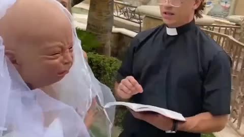 when he see`s his Bride`s face....