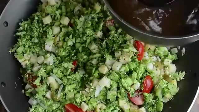 Risoto de brócolis e palmito