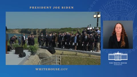 President Biden Delivers Remarks at Pointe du Hoc with ASL Interpretation