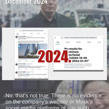 Fact Check: Elon Musk Did NOT Announce New Aluminum Battery In December 2024
