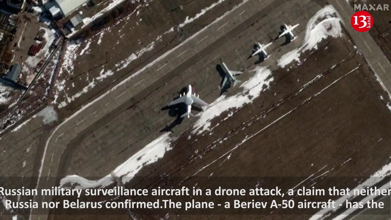 Satellite images show Belarus airfield before alleged attack on Russian military aircraft