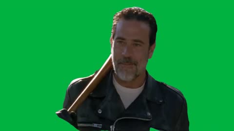 Negan Kills A Walker - GREEN SCREEN