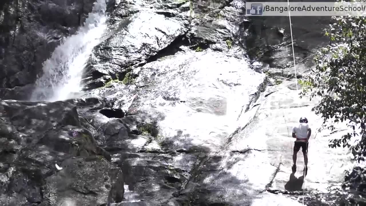 Waterfall Rappelling in Munnar, Kerala