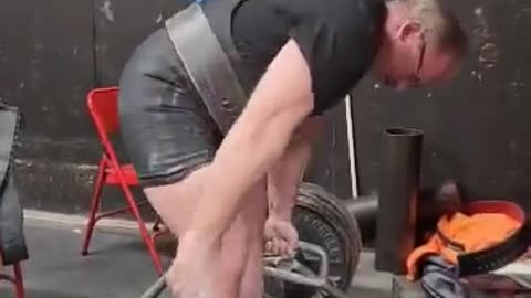 856 lb trap bar DL off 3" mats
