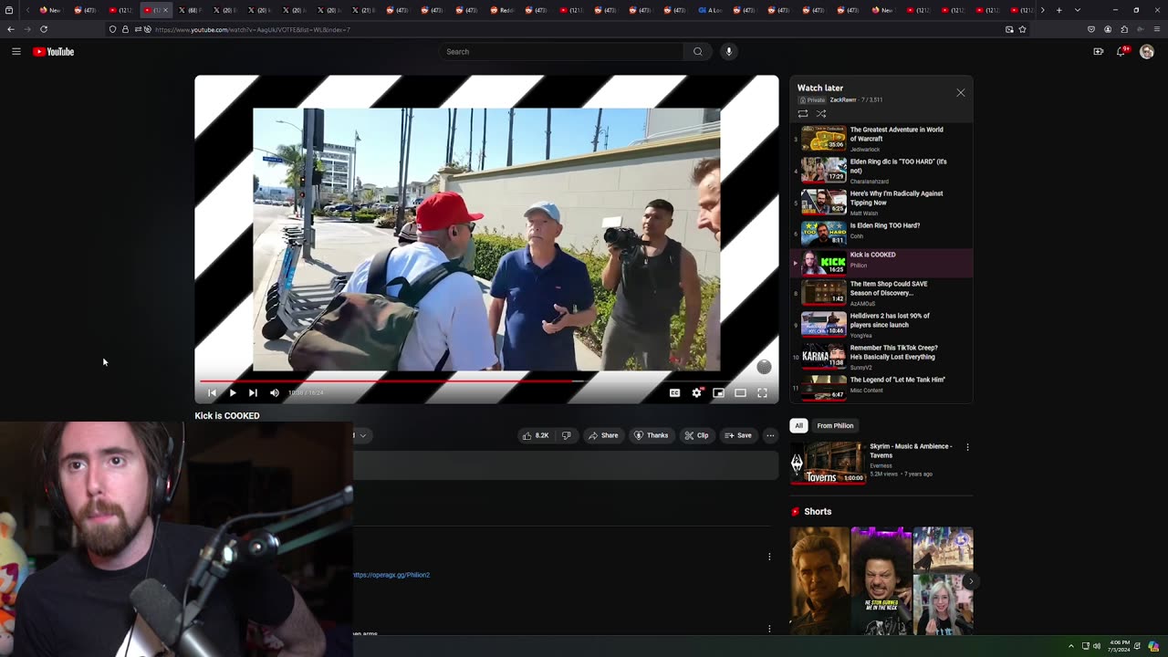Asmongold/Zackrawrr Twitch Stream 7/3/24 Archive pt1