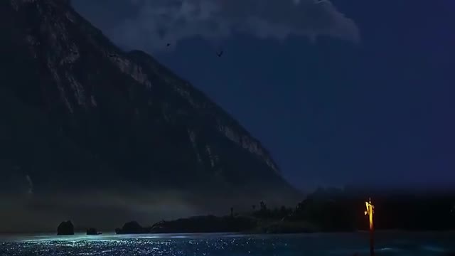 The Moon was so beautiful that the ocean held up a mirror