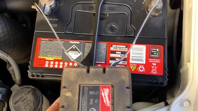 Fork Tines Jump Start Car Battery