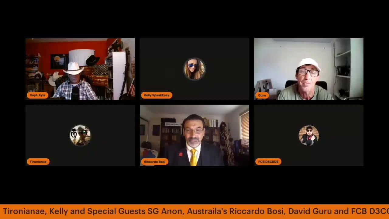 Aussie - USA Round Table w Capt. Kyle Kelly Tironianae SG Anon Riccardo Bosi Guru & FCB D3CODE