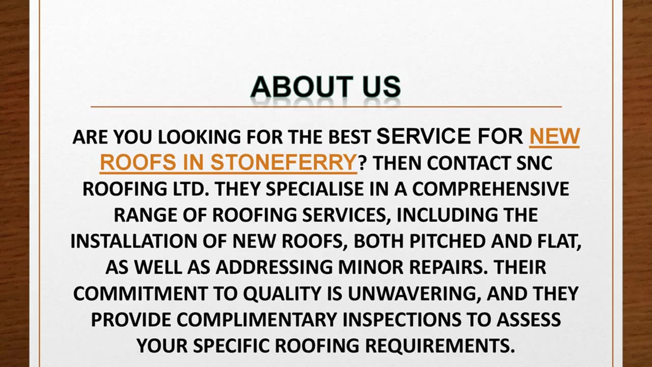 Best Service for New Roofs in Stoneferry