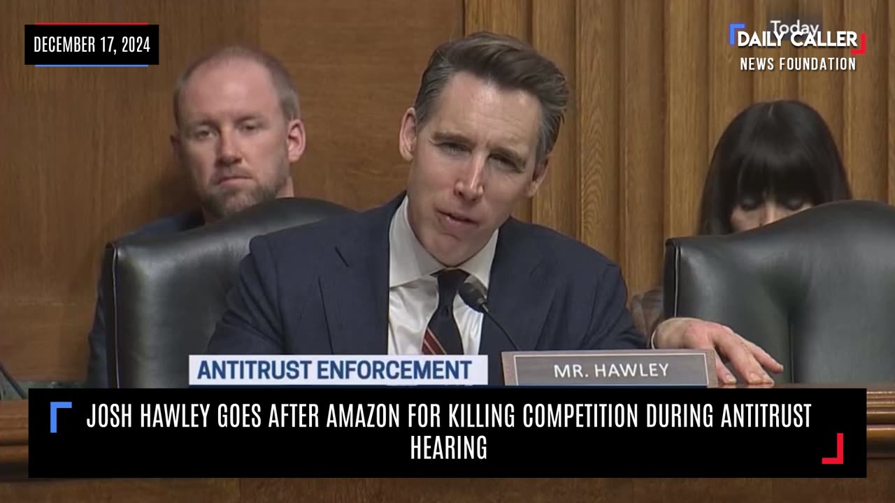 Josh Hawley Goes After Amazon For Killing Competition During Antitrust Hearing