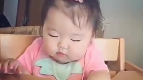 Baby Struggles To Stay Awake During Eating Time💕