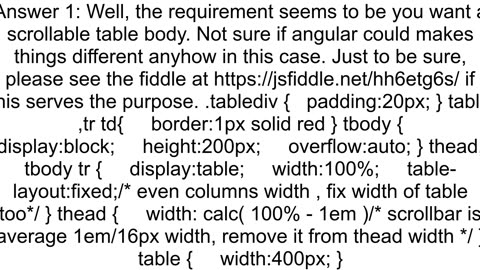 fixed header and scrollable body in table in html angular