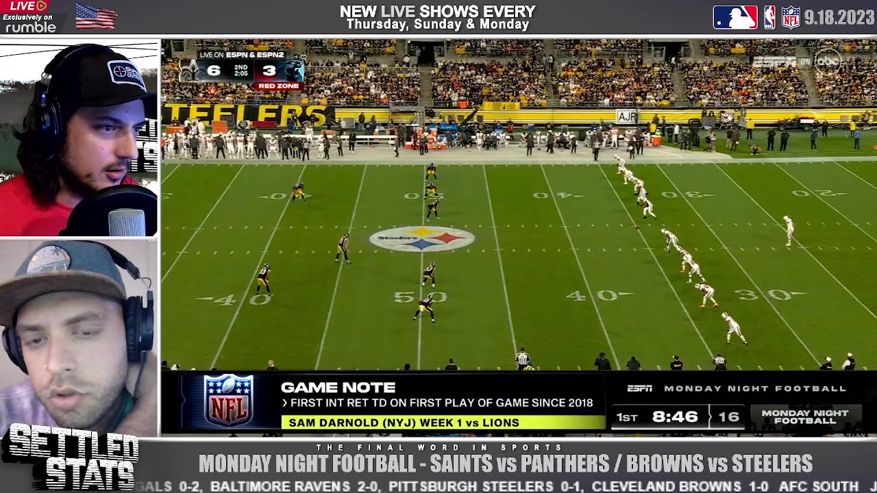 LIVE 9.18.23 - Monday Night Football Double Header