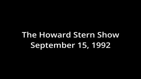 The Howard Stern Show 1992-09-15 (Audio)