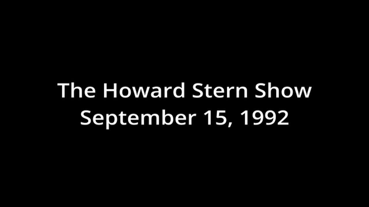 The Howard Stern Show 1992-09-15 (Audio)