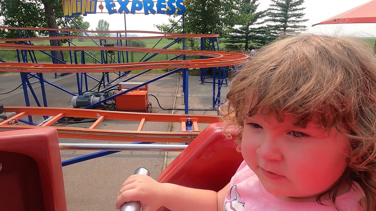 Her First roller coaster experience