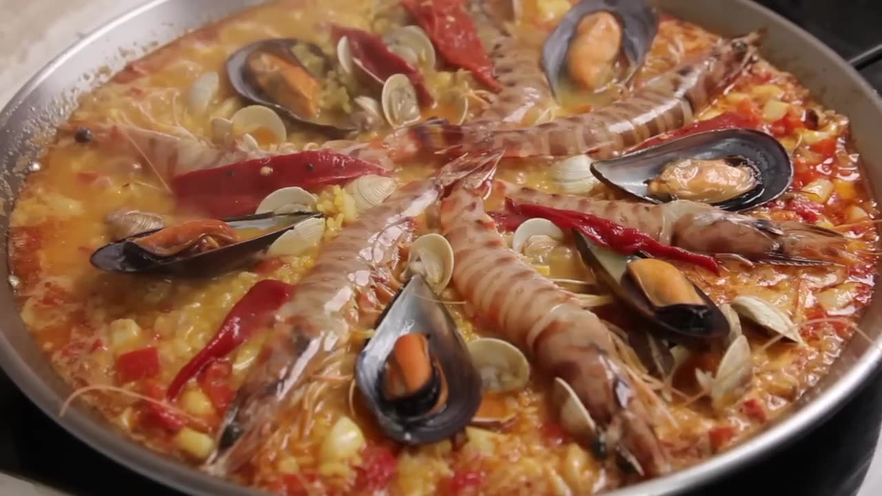 Paella de mariscos, fácil y rápida