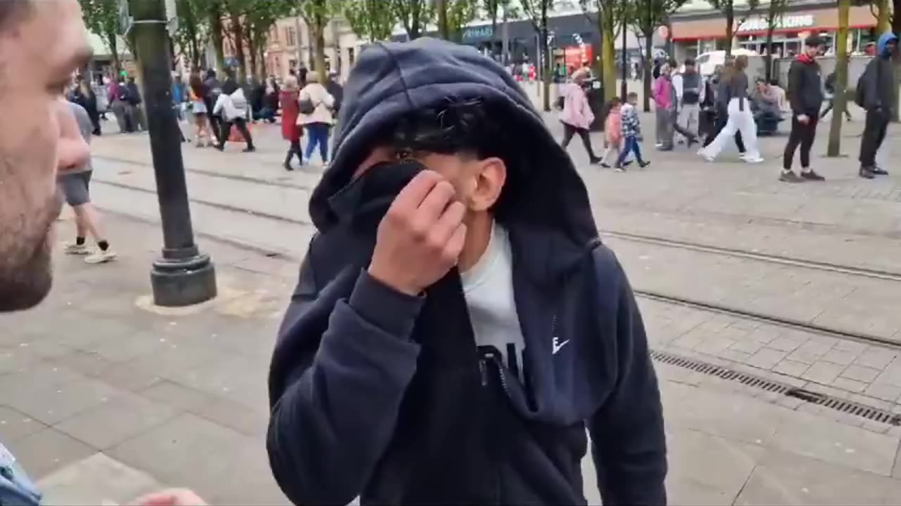 Piccadilly Gardens in Manchester, filled with foreign criminals everyday in broad