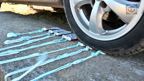 EXPERIMENT Car vs 1000 Marbles Crushing Crunchy & Soft Things by Car