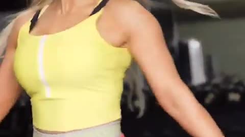 Sexy hot girl gym workout