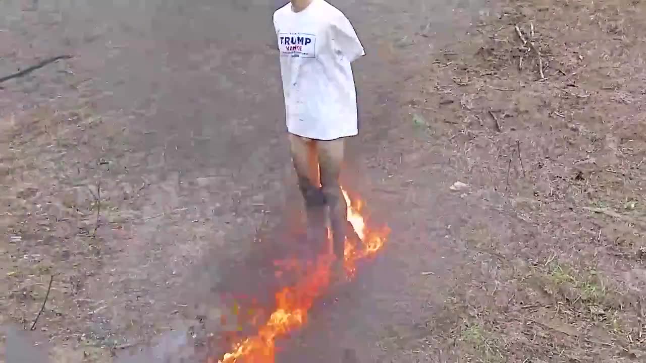 Ukrainian Soldiers Shot and Burned a "MAGA" Mannequin