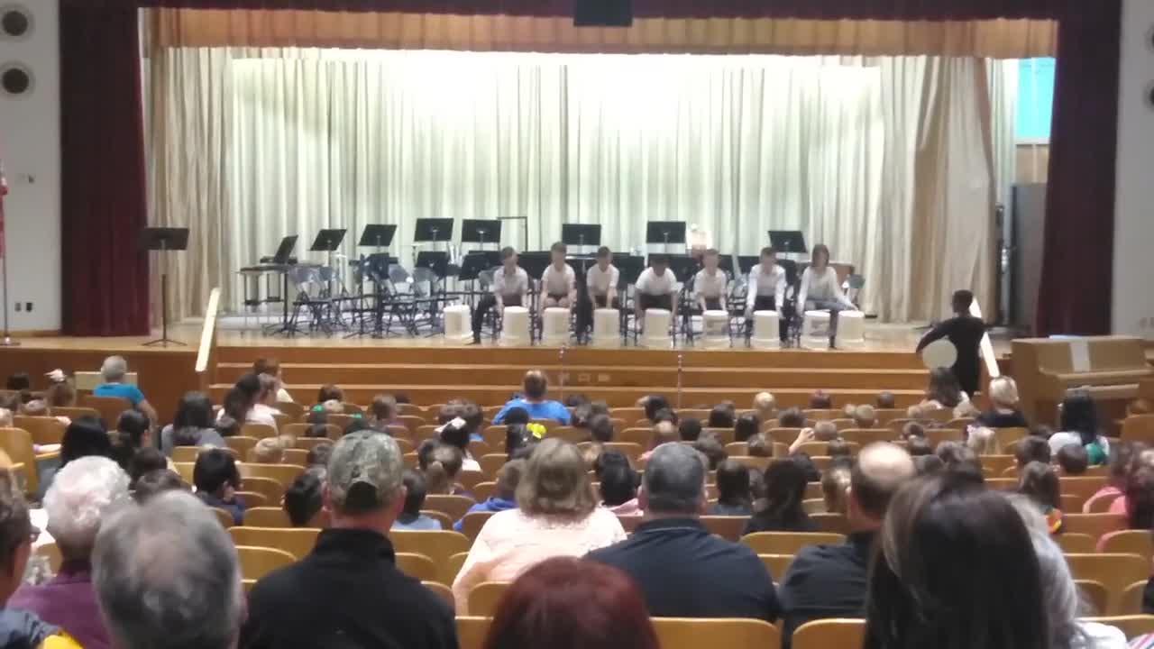 Connor Bucket drumming