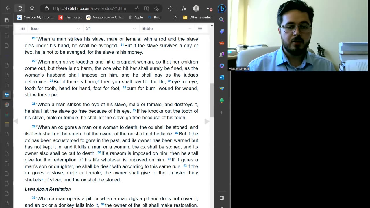 Messianic Bible Study 32: Exodus 21, Slavery (and various laws)