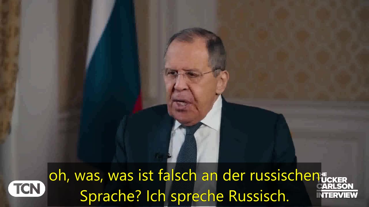 Der russische Minister für auswärtige Angelegenheiten Sergey Lavrov erklärt den Krieg in der Ukraine