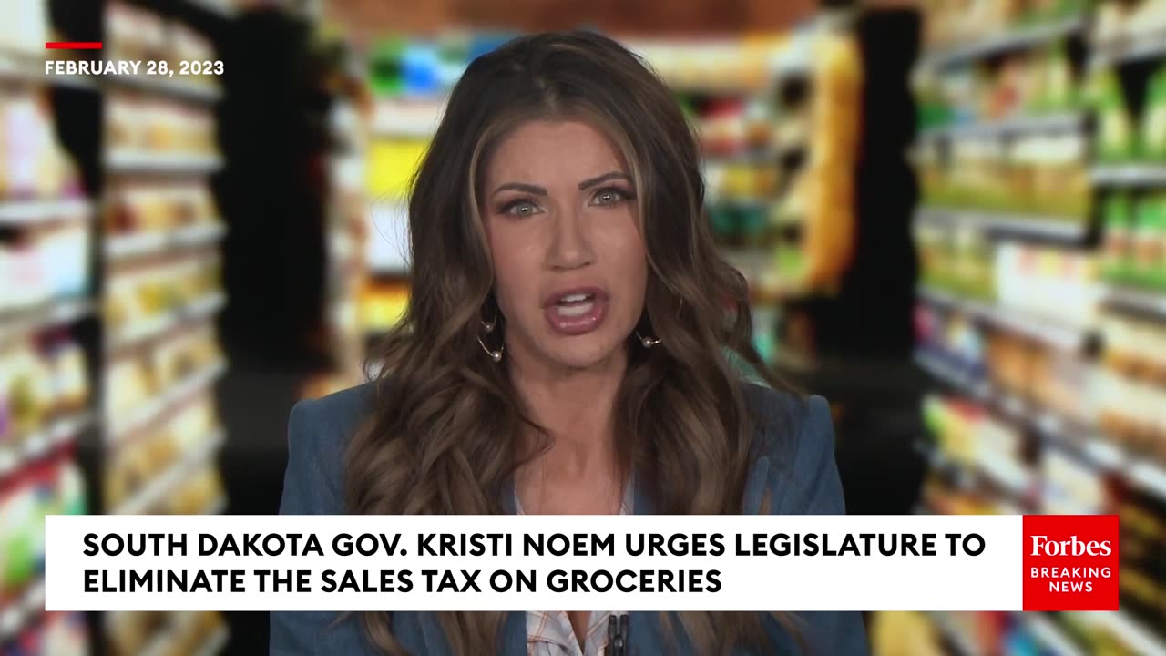 Gov. Kristi Noem Goes After 'Arrogant' State Legislature For Not Eliminating Grocery Sales Tax