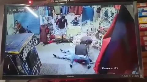 Dude in a market suddenly drops dead for 'No Reason'..