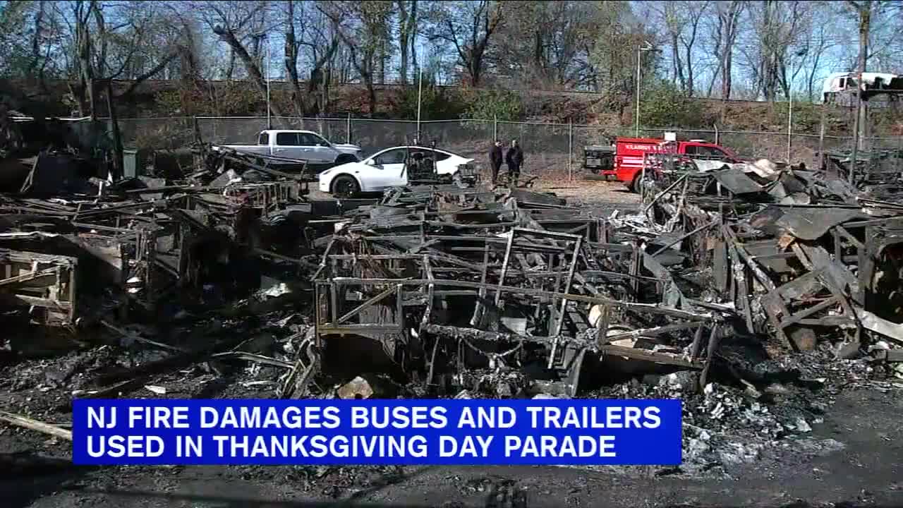 Fire damages buses used for events like Macy's Thanksgiving Day Parade