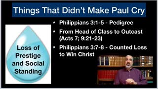 Wednesday Bible Study: The Tears of Paul #1