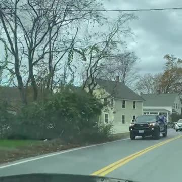 Driving on this beautiful fall day in New Hampshire and what do I see… Trump Parade