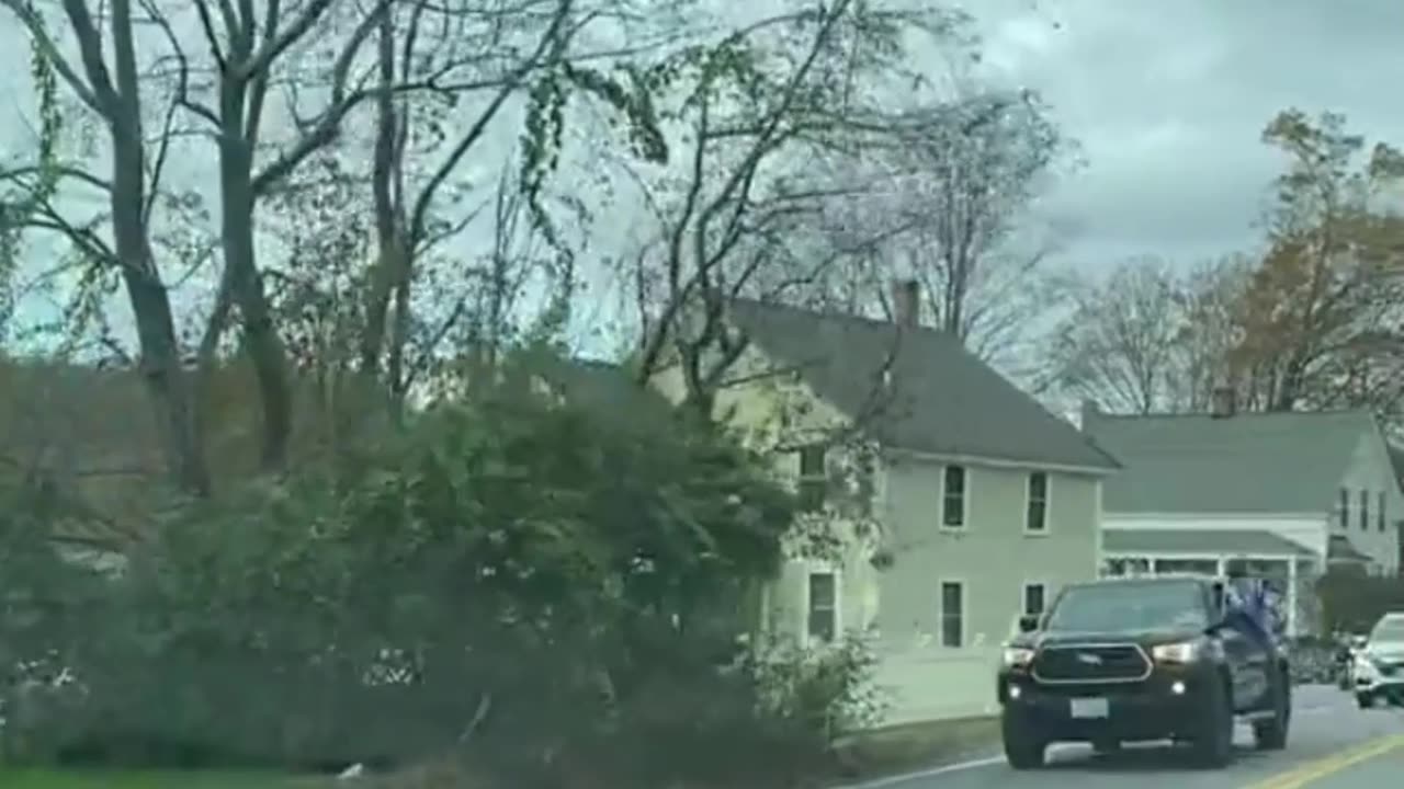 Driving on this beautiful fall day in New Hampshire and what do I see… Trump Parade