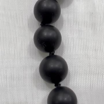 Handmade + Knotting Unique 20” Statement Necklace with 925 Silver, Onyx