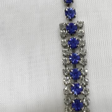 Rhodium Plated 16.5” Necklace. Made with Swarovski Crystal. Party. Event