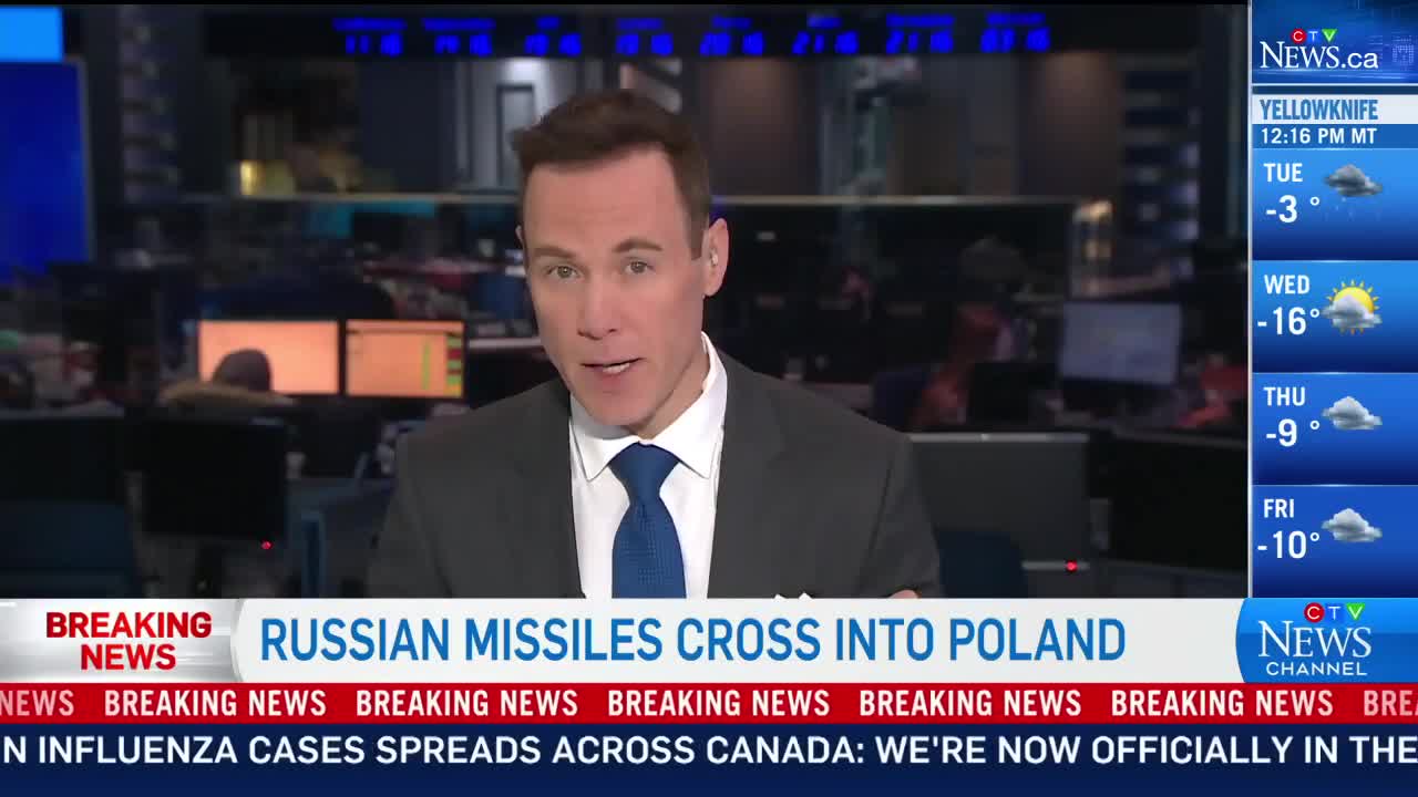 Two people dead after Russian missiles cross into Poland : U.S. Officials