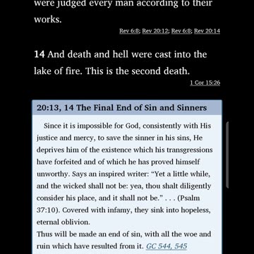 Bible Commentary from the Spirit of Prophecy 164: Revelation 20:13-14