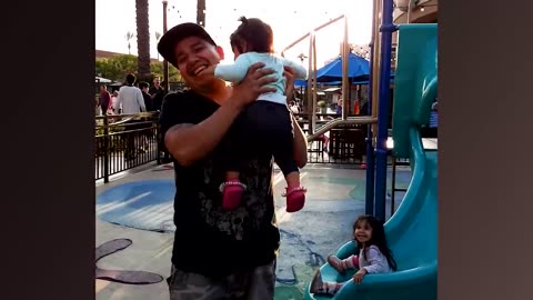 Babies fall