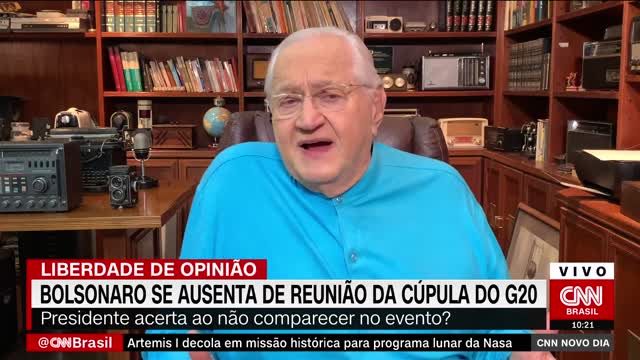 Boris Casoy: Ausência de Bolsonaro no G20 é compreensível - Liberdade de Opinião
