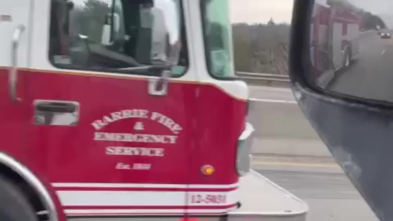 Rollover On Highway 400 Barrie Ontario